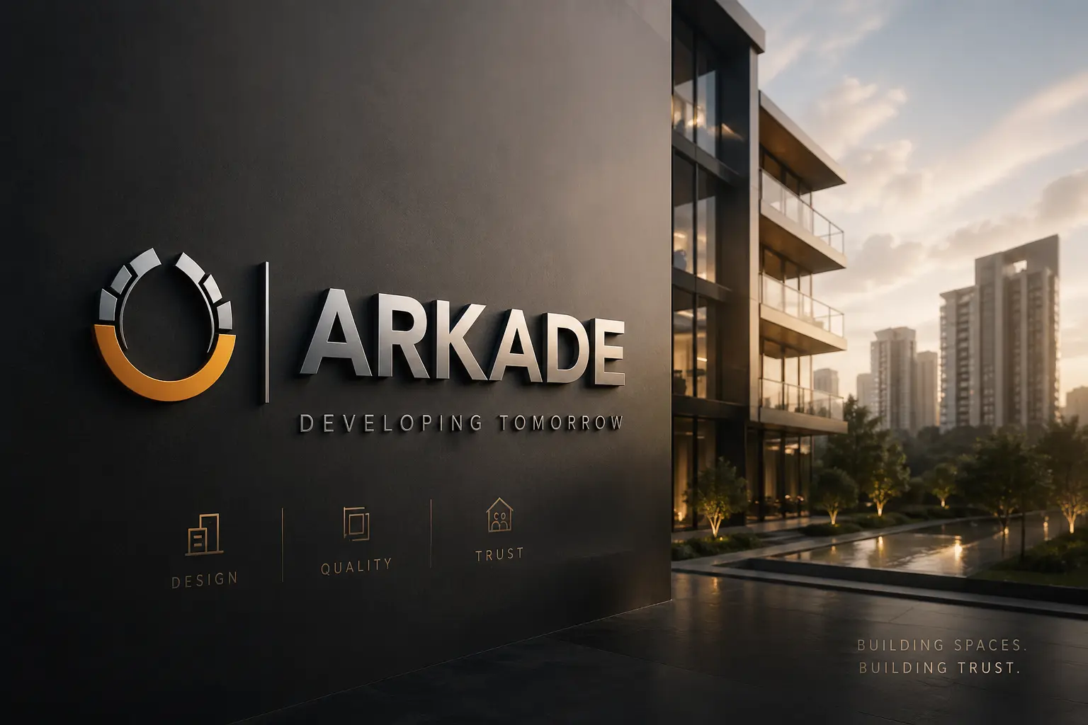 Arkade Developers logo trusted real estate builder Mumbai Goregaon
